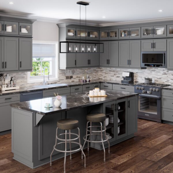 SB-2DB24 Shaker BLACK Base Cabinets